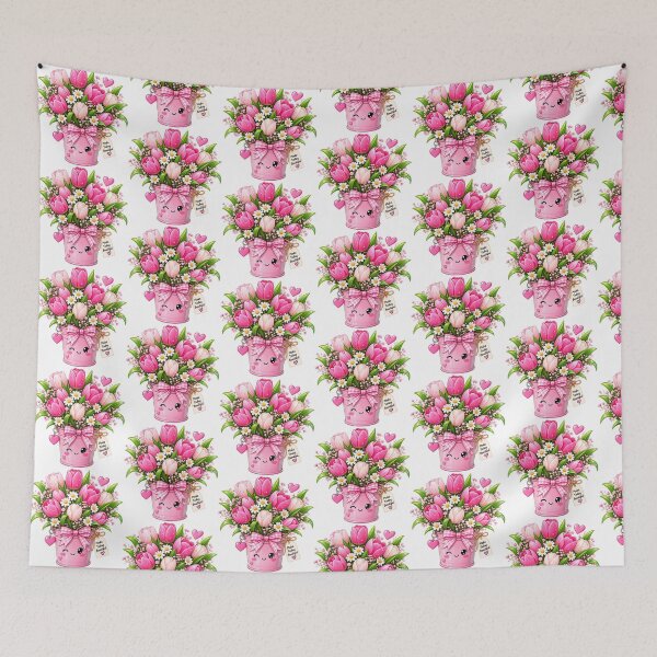 Item preview, Cute Pink Flower Bucket – Make Today Beautiful | Kawaii Floral Design designed and sold by Ishratparween11.