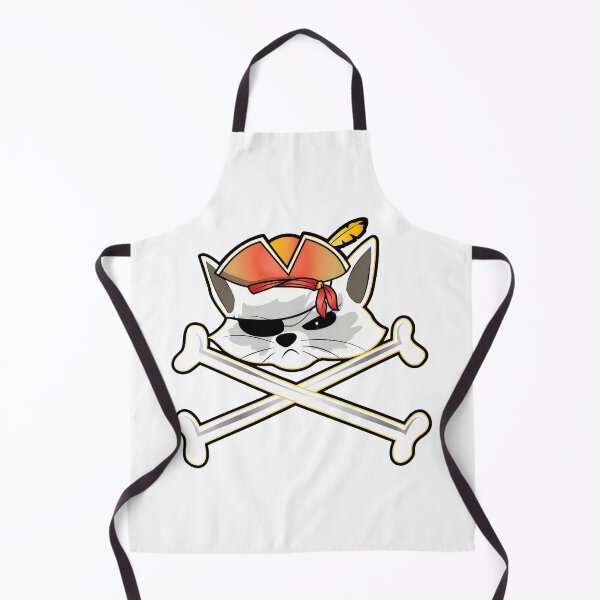Item preview, Pirate Cat with Crossed Bones Graphic Art designed and sold by GiaoCalonas.