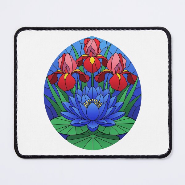 Item preview, Botanical stained glass medallion designed and sold by Dzblack.