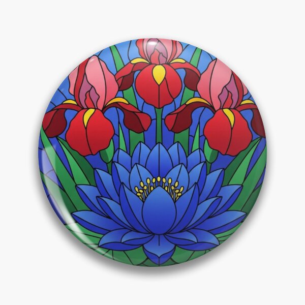 Item preview, Botanical stained glass medallion designed and sold by Dzblack.