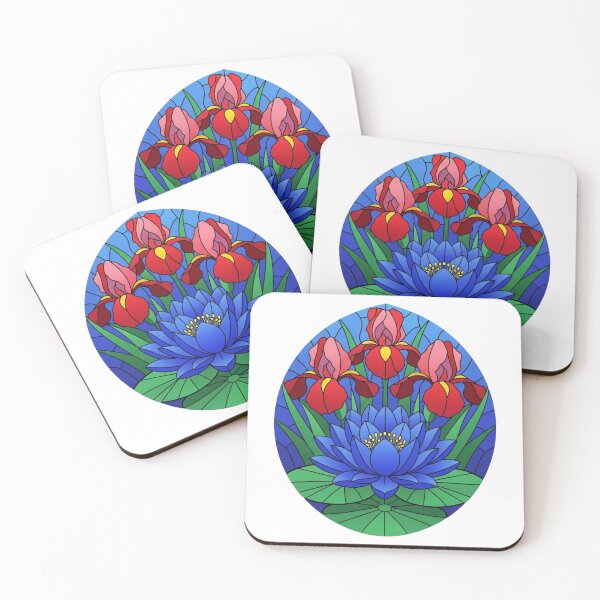 Item preview, Botanical stained glass medallion designed and sold by Dzblack.