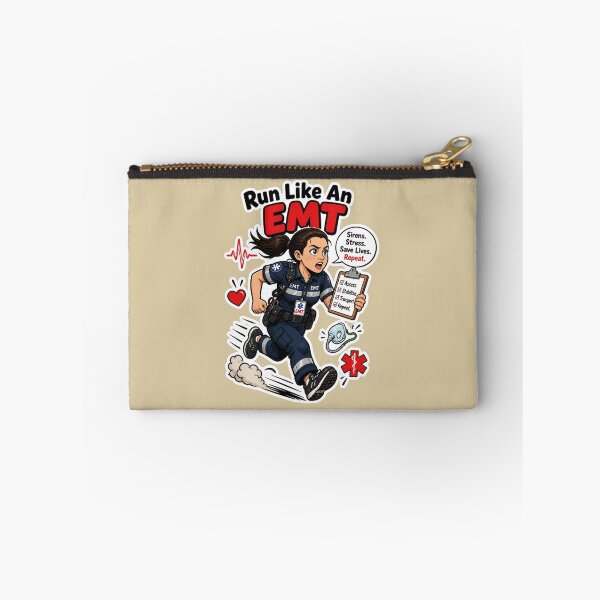 Item preview, Run Like An EMT Funny Paramedic Sticker Design designed and sold by Panom Suavichien.