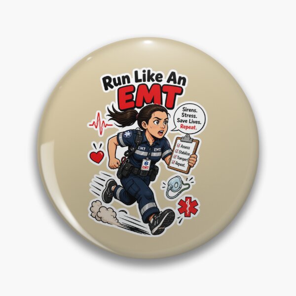 Item preview, Run Like An EMT Funny Paramedic Sticker Design designed and sold by Panom Suavichien.