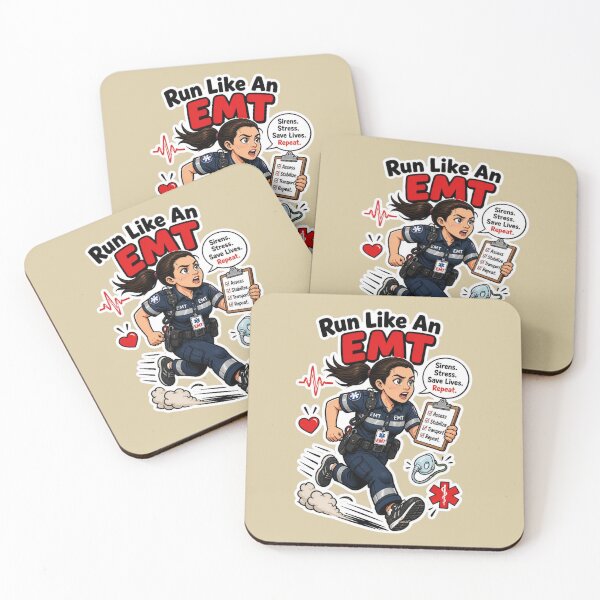 Item preview, Run Like An EMT Funny Paramedic Sticker Design designed and sold by Panom Suavichien.