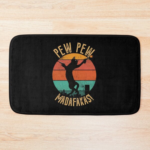 Item preview, Retro Cat Pew Pew Madafakas Sunset designed and sold by GiaoCalonas.