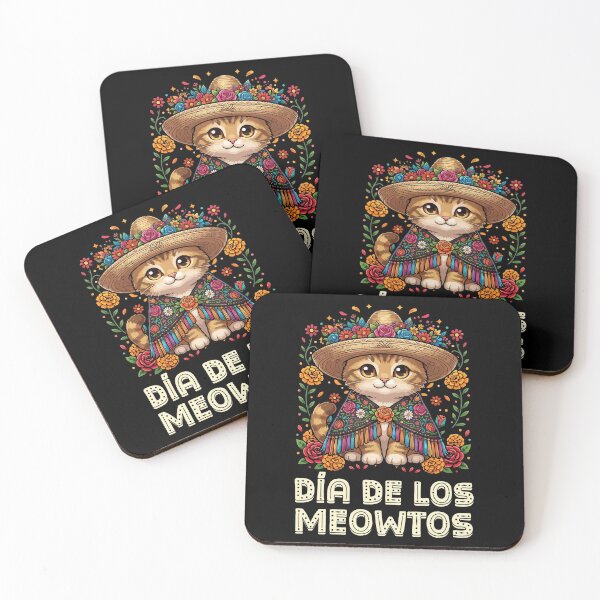 Item preview, Cat Mexican Floral Muertos Day Of Dead Halloween designed and sold by ShirTomDesigns.