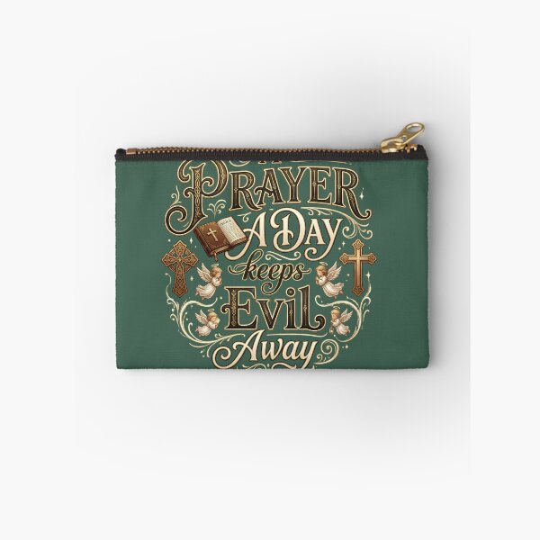 Item preview, A Prayer A Day Keeps Evil Away - Christian Faith Typography designed and sold by digitalbob60.