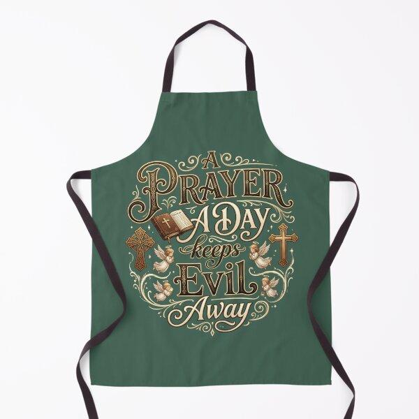 Item preview, A Prayer A Day Keeps Evil Away - Christian Faith Typography designed and sold by digitalbob60.