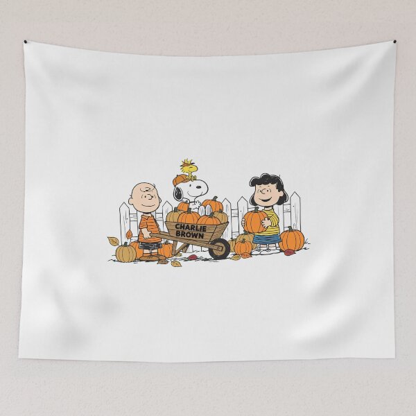 Item preview, Peanuts Fall Harvest Charlie Brown Snoopy Pumpkins designed and sold by apamictryArt.