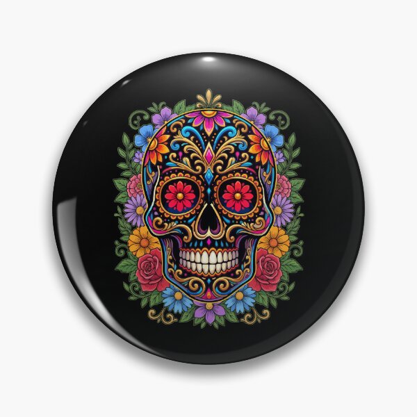 Item preview, Sugarskull Floral Muertos Day Of Dead Halloween designed and sold by ShirTomDesigns.
