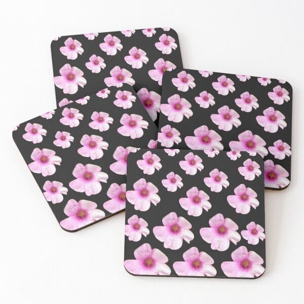 Item preview, Dainty Pink Oxalis Wood Sorrel Scattered Floral Pattern designed and sold by BalkanBloom.