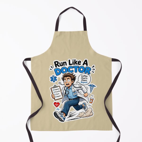 Item preview, Run Like A Doctor Funny Physician Sticker Design designed and sold by Panom Suavichien.