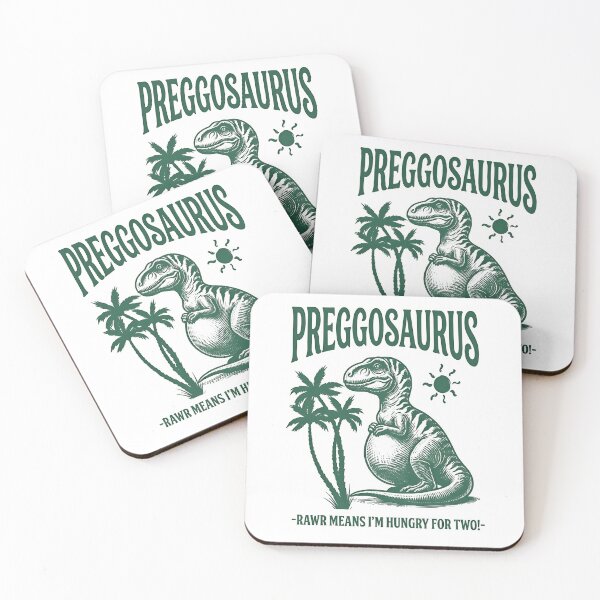 Item preview, Preggosaurus Rawr Means Im Hungry for Two Funny Pregnancy Dinosaur Design designed and sold by BlitCrankMath.