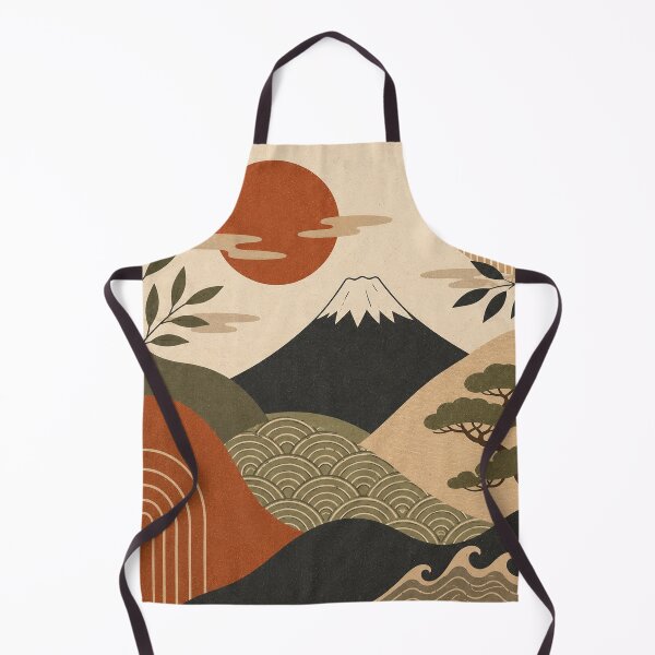 Item preview, Japanese Calm – Abstract Mountain & Rising Sun Landscape designed and sold by 50Pxels.