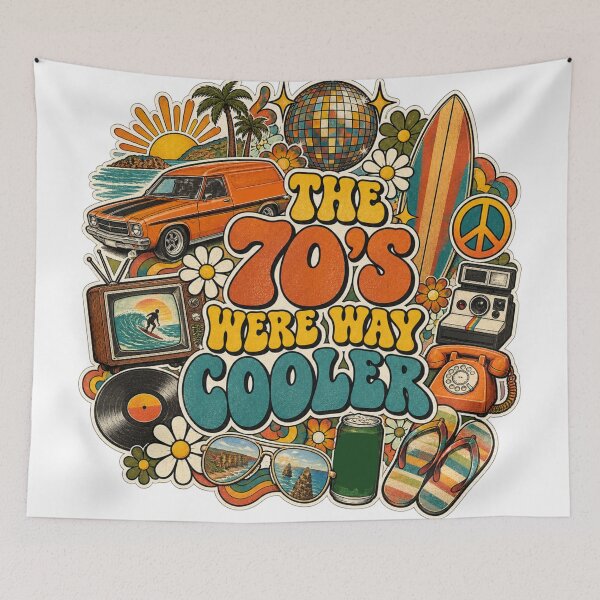 Item preview, The 70's Were Way Cooler Retro Aussie 70s Surf Van Beach Disco Vintage designed and sold by Yellowriversss.