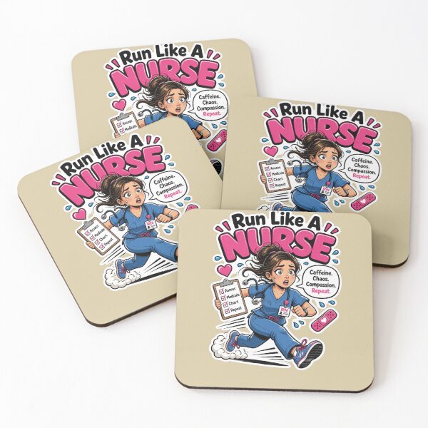 Item preview, Run Like A Nurse Funny Healthcare Sticker Design designed and sold by Panom Suavichien.