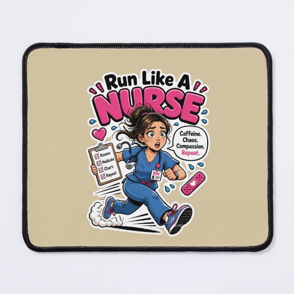 Item preview, Run Like A Nurse Funny Healthcare Sticker Design designed and sold by Panom Suavichien.