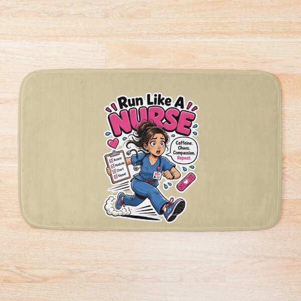 Item preview, Run Like A Nurse Funny Healthcare Sticker Design designed and sold by Panom Suavichien.