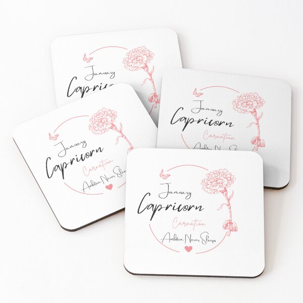 Item preview, January Capricorn Carnation | Ambition Never Sleeps Zodiac Design designed and sold by FlareCraftStudio.