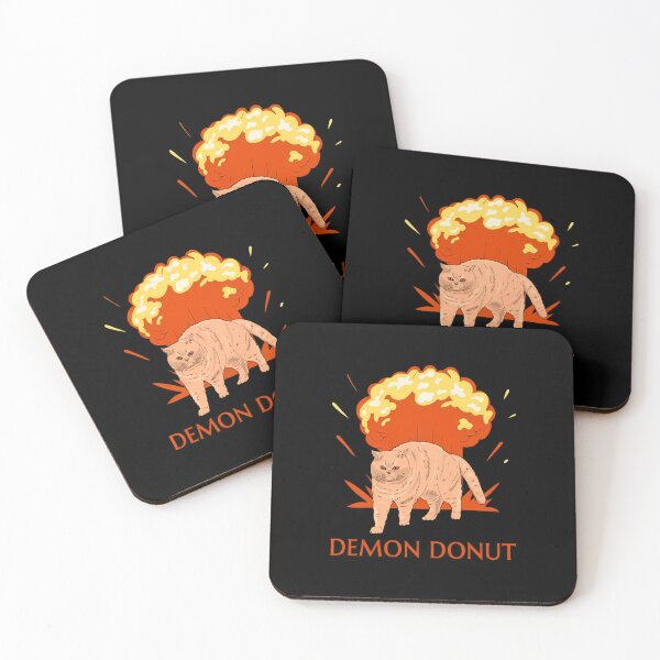Item preview, Demon Donut Cat Explosion Illustration designed and sold by GiaoCalonas.