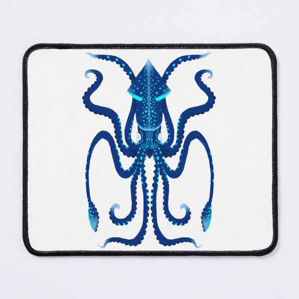 Item preview, Bioluminescent Deep Sea Firefly Blue Squid In Digital designed and sold by wolf-jacks.