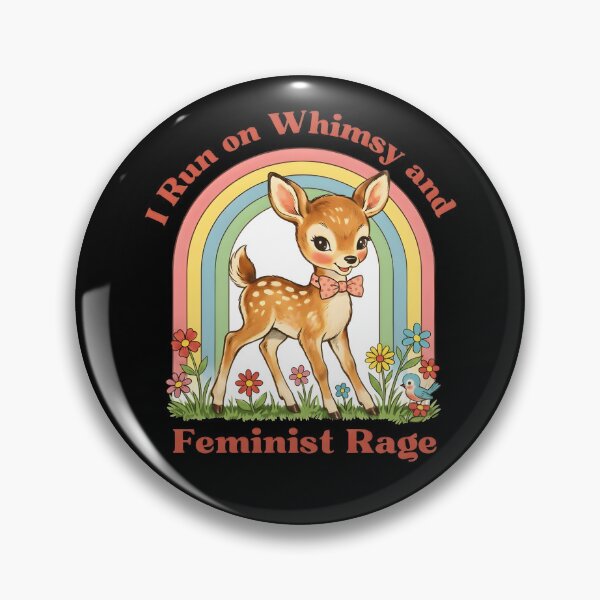 Item preview, Whimsy Feminist Rage Cute Deer Feminist Woodland Empowerment Design designed and sold by TheCozyCarrier.