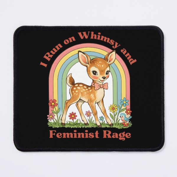 Item preview, Whimsy Feminist Rage Cute Deer Feminist Woodland Empowerment Design designed and sold by TheCozyCarrier.