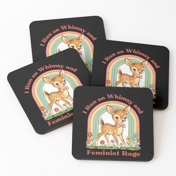 Item preview, Whimsy Feminist Rage Cute Deer Feminist Woodland Empowerment Design designed and sold by TheCozyCarrier.