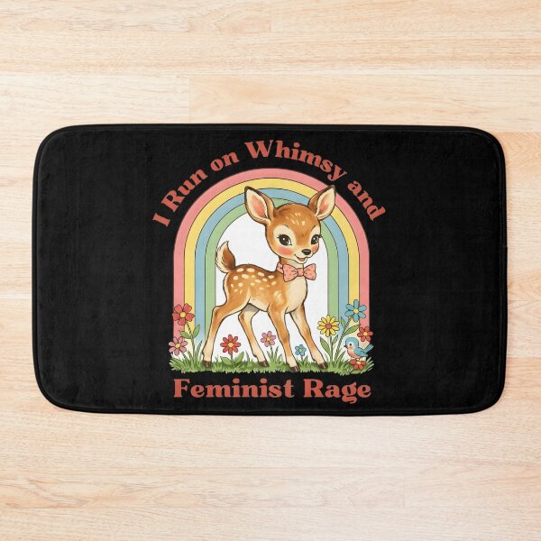 Item preview, Whimsy Feminist Rage Cute Deer Feminist Woodland Empowerment Design designed and sold by TheCozyCarrier.