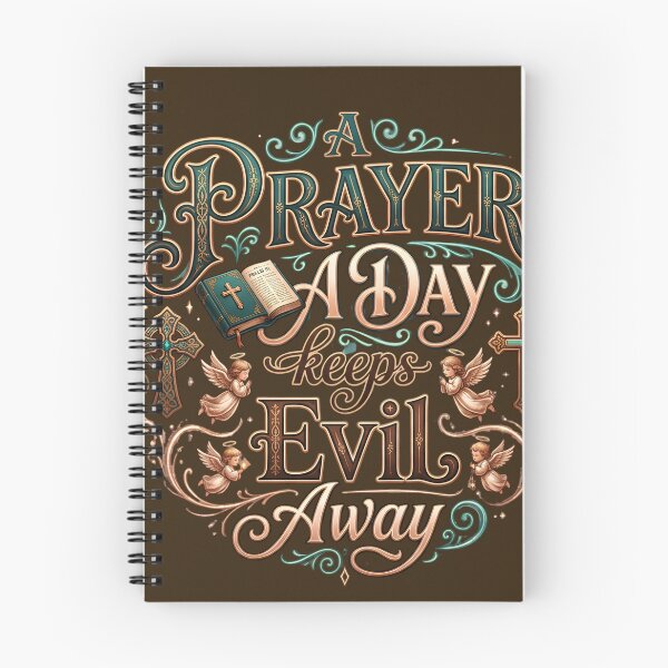 Item preview, A Prayer A Day Keeps Evil Away - Christian Faith Typography designed and sold by digitalbob60.