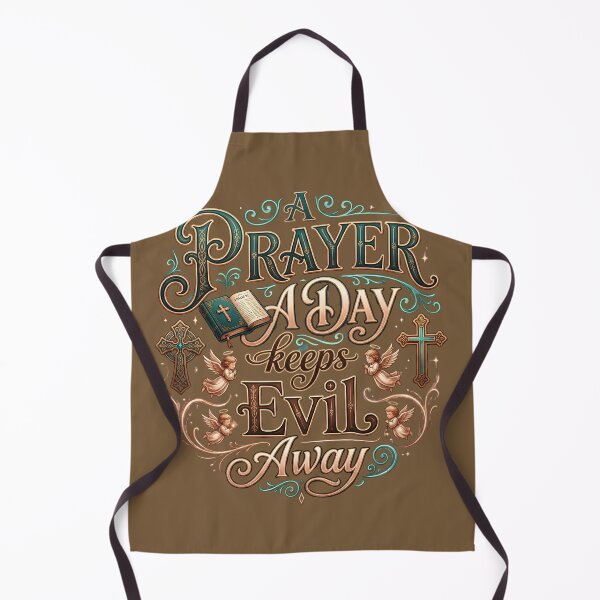 Item preview, A Prayer A Day Keeps Evil Away - Christian Faith Typography designed and sold by digitalbob60.