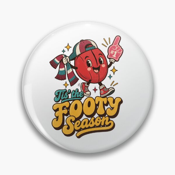 Item preview, Tis The Footy Season Cute Retro Aussie Rules Footy Mascot Fan  designed and sold by Yellowriversss.