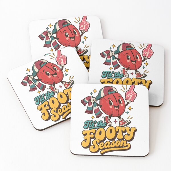 Item preview, Tis The Footy Season Cute Retro Aussie Rules Footy Mascot Fan  designed and sold by Yellowriversss.