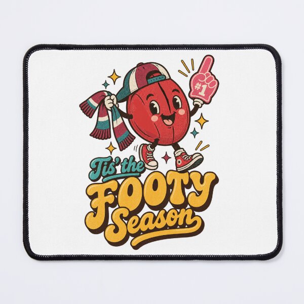 Item preview, Tis The Footy Season Cute Retro Aussie Rules Footy Mascot Fan designed and sold by Yellowriversss.