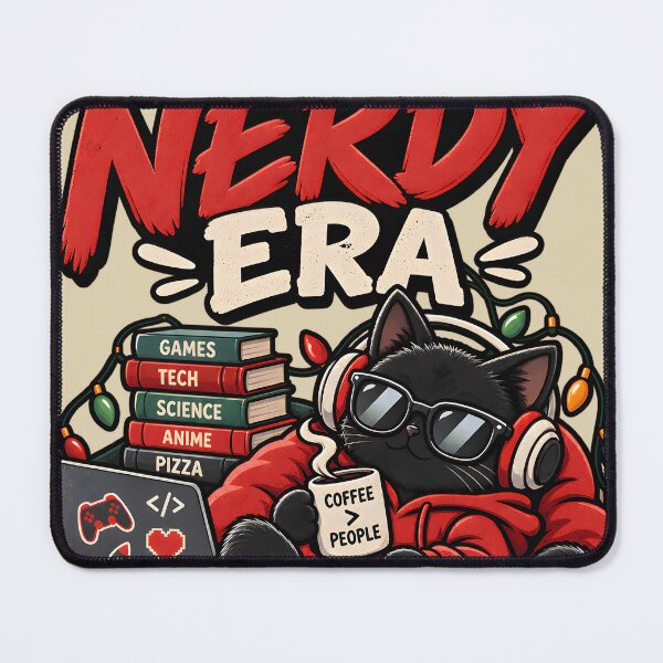 Item preview, nerd cat designed and sold by aliraweb.
