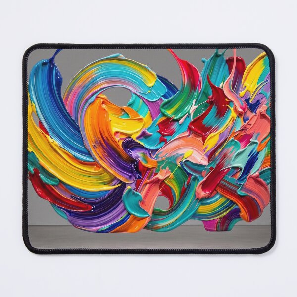 Item preview, Vibrant Abstract Impasto Oil Paint Swirls Modern Art designed and sold by ArtworkNorth.