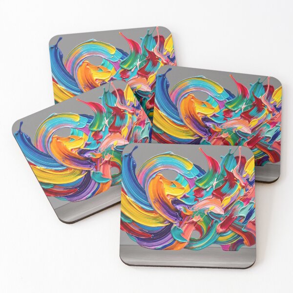 Item preview, Vibrant Abstract Impasto Oil Paint Swirls Modern Art designed and sold by ArtworkNorth.