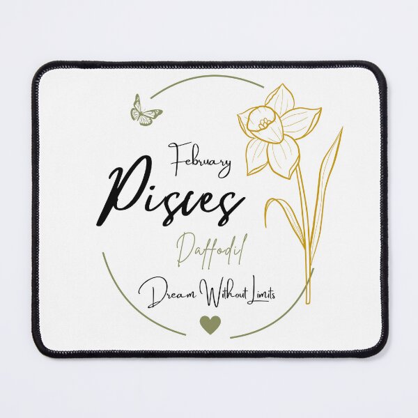 Item preview, February Pisces Daffodil | Dream Without Limits Zodiac Design designed and sold by FlareCraftStudio.
