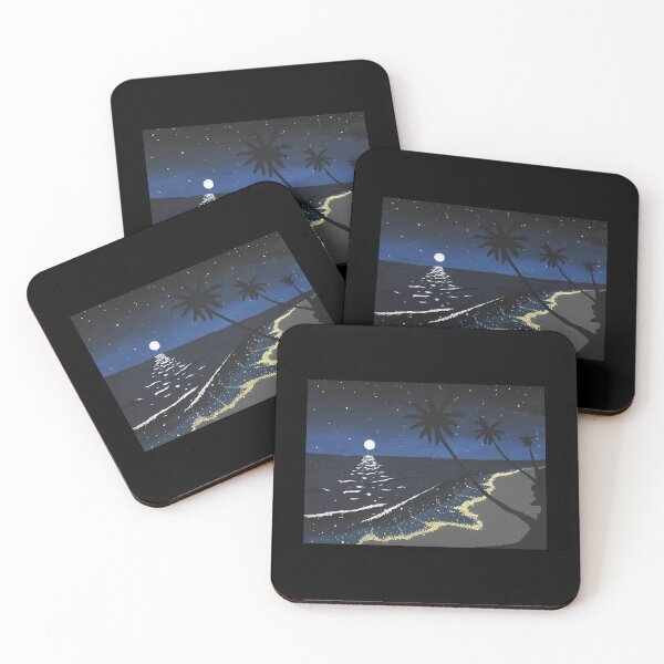 Item preview, Bioluminescent Moonlit Beach designed and sold by wolf-jacks.