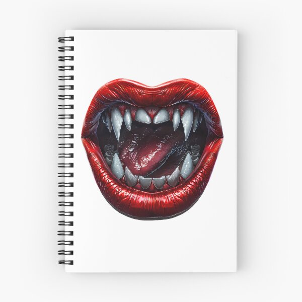 Item preview, Fangs and Red Lips Vampire Gothic Horror Design designed and sold by Marcu Ioachim.