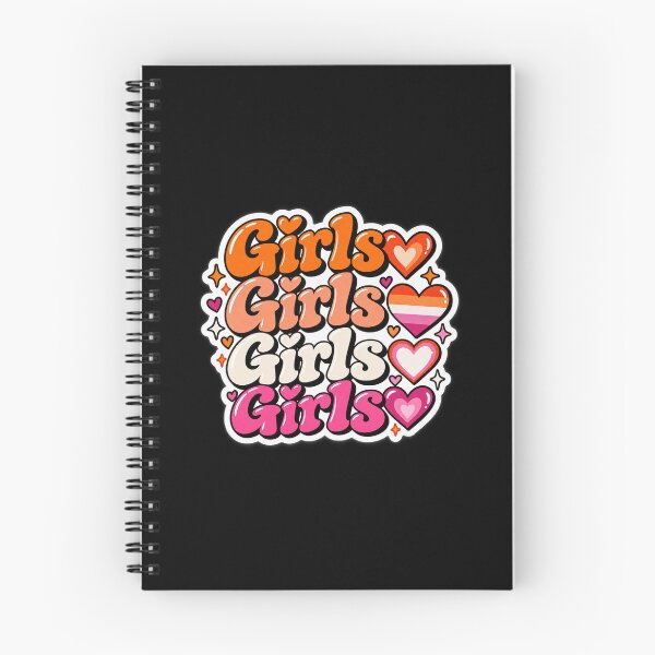 Item preview, Girls Girls Girls Girls – Lesbian Pride designed and sold by Brave Little Mess Club.