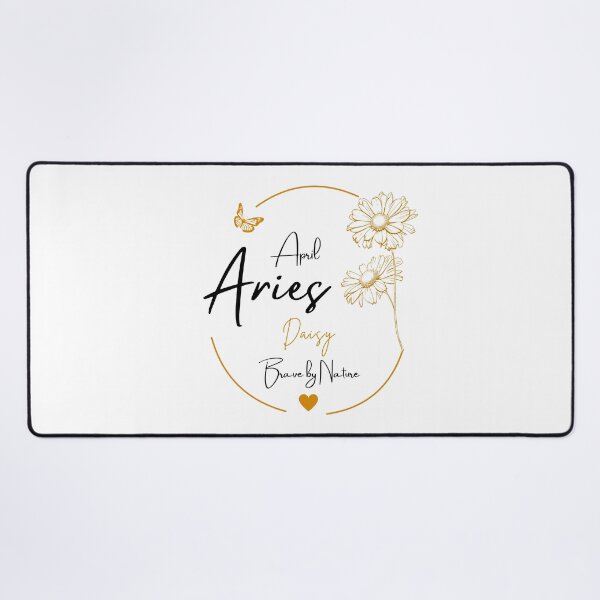 Item preview, April Aries Daisy | Brave by Nature Zodiac Design designed and sold by FlareCraftStudio.