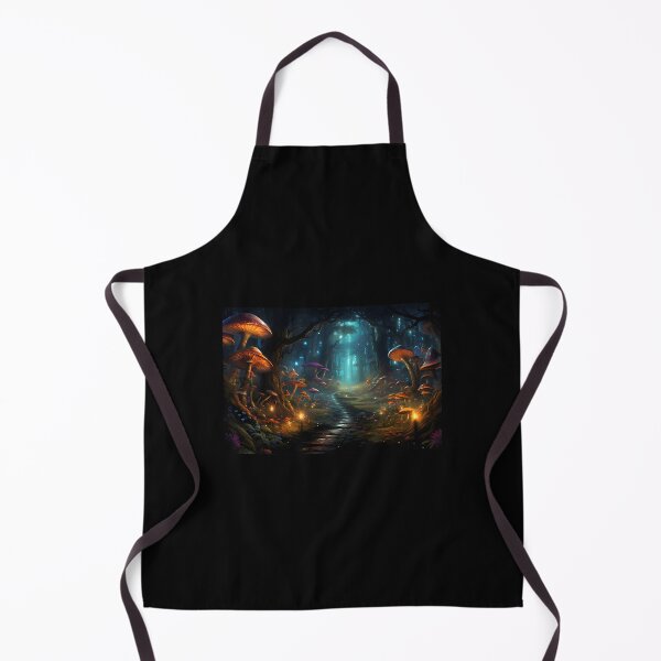Item preview, Bioluminescent Mushroom Forest Illuminated Glowing Woodland Path designed and sold by wolf-jacks.