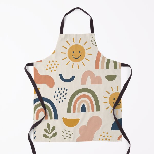 Item preview, Happy Shapes – Retro Sunshine & Rainbow Pattern designed and sold by 50Pxels.