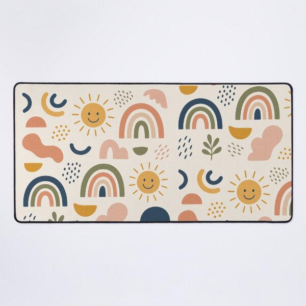 Item preview, Happy Shapes – Retro Sunshine & Rainbow Pattern designed and sold by 50Pxels.