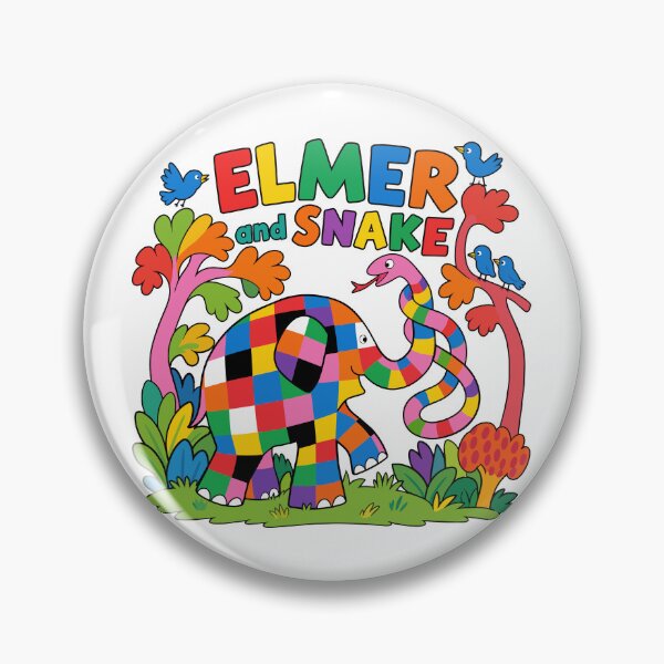 Item preview, Elmer and Snake Colorful Jungle Adventure designed and sold by HappyToons Shop.