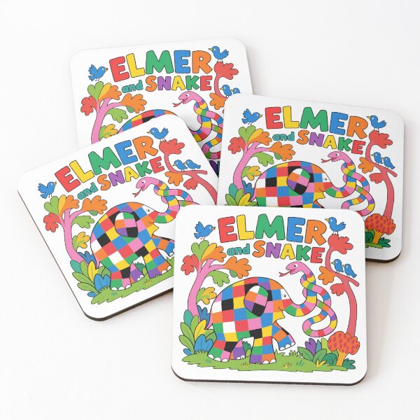 Item preview, Elmer and Snake Colorful Jungle Adventure designed and sold by HappyToons Shop.