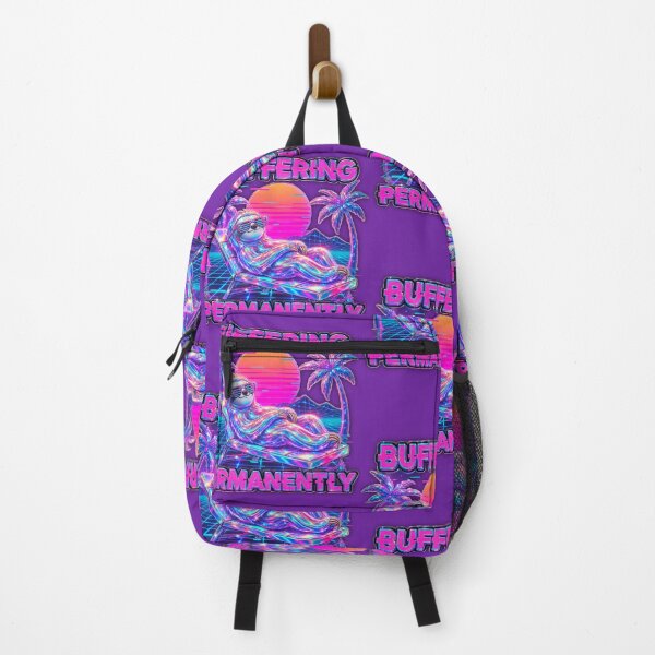 Item preview, Vaporwave Buffering Permanently - Neon Sunset Grid designed and sold by A E S T H E T A T A G.