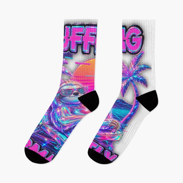 Item preview, Vaporwave Buffering Permanently - Neon Sunset Grid designed and sold by A E S T H E T A T A G.