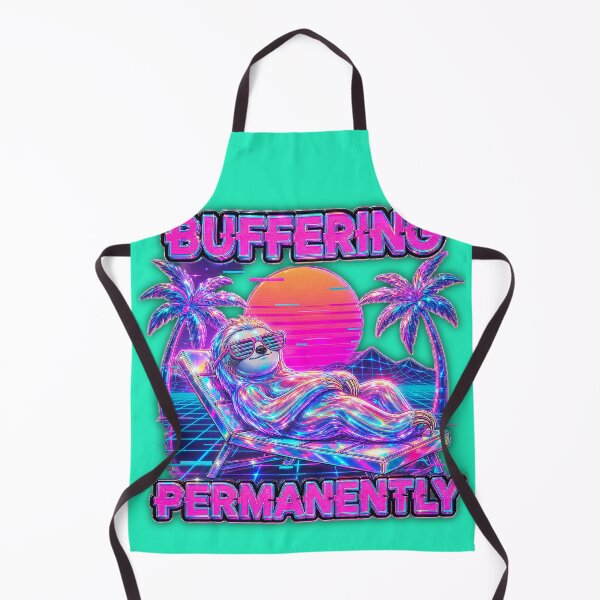 Item preview, Vaporwave Buffering Permanently - Neon Sunset Grid designed and sold by A E S T H E T A T A G.